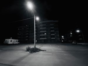 Suburbs in a winter night