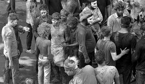Indian Holy Color Festival In street