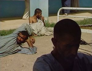 Baghdad, Iraq (2003). The Al Rashad mental hospital during the US-led invasion of Iraq.  Men ward.
