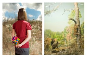Sottovetro#5, 2011, fotografia analogica whit digital intervent, inkjet print on dibond, diptic. Ed 1of 5