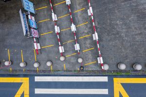 The  landscape of school  gate