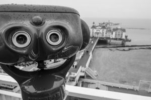 Smiling binoculars