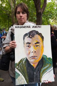 Protesting against refugee deaths, Palm Sunday, Sydney, 2016.