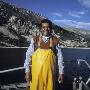 Prem Singh, sea bream fishing,Saronikos, Greece.