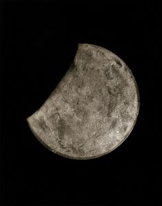 broken moon (broken glass of an old wall clock with 4years' of dust)