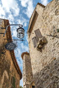 eze village - a street corner