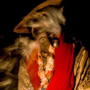 Master Café channalizing the spirit of Cipriano da Trindade.