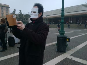 Carnival in Venice self portrait.