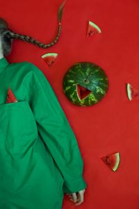 Girl with a watermelon