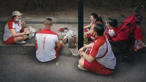 Taking a break, celebrating from a distance