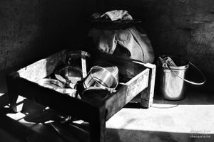 Utensils drying in the sun  | Dhanda, Punjab.