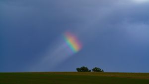 Prism floating in the sky.