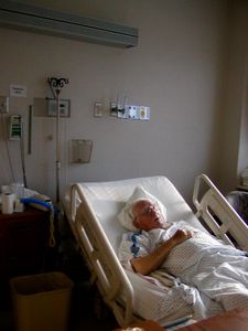 Dad in the hospital.