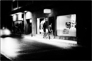 night pulse / street reflect, 35mm film, Larnaca