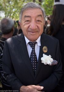 This older participant at the commemoration of the Genocide is living in France. Every year he comes over to join the ceremony.    © Bert Spiertz
