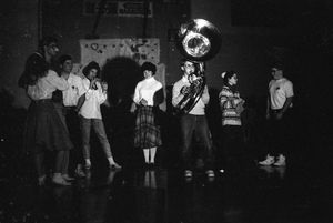 High School Pep Rally. Porterville, California. 1989