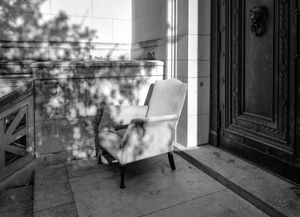 Chair Outside Scottish Rite Temple, San Antonio, TX, 1 10 25