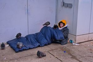 Woman with Pigeons
