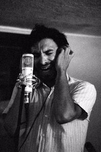 Andrea AKA Persian Pelican records his voice track.