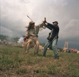 Civil War Reenactment Battle, Brezno, Czech Republic, 2014