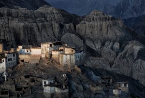 Lamayuru, India: A Ladakh settlement in the Himalayas at sunset. © Matjaz Krivic