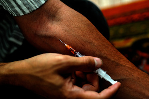 Dushanbe. Drug-addicted.