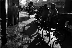 Busy road, New Delhi city, India