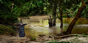 YORUBA RIVER GODDESS (2010) "In the sacred grove at Oshogbo you can stand by the river and make a wish to Osun. Some people ask for long life, some people ask for a good husband, some people ask for money, some people ask for good health… When I was young I stood there and said, 'Osun, I would love to have children, let me be a mother. If I become somebody I will always praise you.'"
