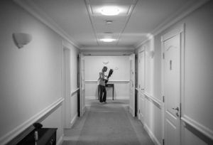 As my fathers mind wanders and he suffers increasing confusion he has periods where he wanders around the care home and rearranges things and wanders off carrying some of the things as he passes them.