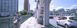 Tokyo heatwave. Shirahigebashi
