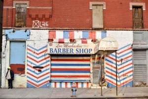 Abandoned barber shop, NYC