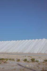 Salt mountains in Torrevieja, Spain. May 2018