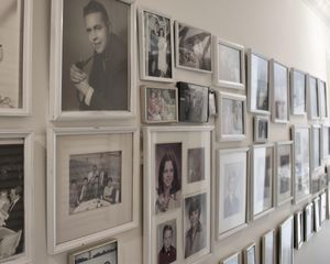 One of several walls of photos in Nanny's home.
