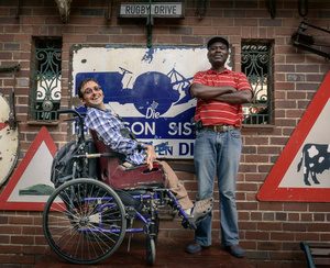 Julius van der Wat and his new minder Jafta.