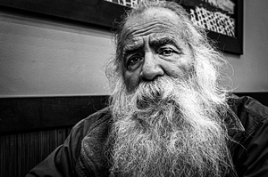 'Bankrupt Oldster -- No safety net' and homeless, Seattle area.