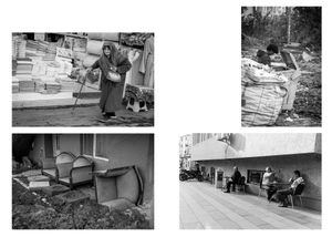 Collage; 1- Old Woman, Uzunçarşı, 11.03.2015. 2- Armchairs, Serdivan, 03.03.2018. 3-Street Coffee, Adapazarı, 13.09.2016. 4- Waste Collector Boy, Serdivan, 05.11.2017.