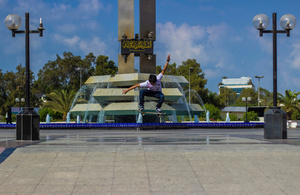 ollie at the oldest skate spot in dubai -  pat