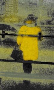 Girl and taxi