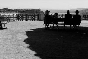 Gruppenbild auf der  Aussichtsterrasse am Bellevue
