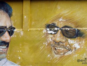 Face in motion, west of Mahabalipuram, Tamil Nadu, 2010.