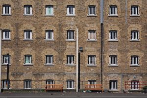A view of D wing from the exercise yard at Wandsworth Prison.HMP Wandsworth in South West London was built in 1851 and is one of the largest prisons in Western Europe. It has a capacity of 1456 prisoners.