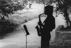 Saxophonist, Central Park underpass.