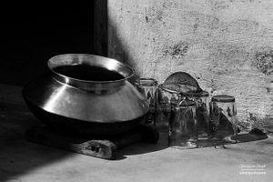 Utensils drying in the sun  | Dhanda, Punjab.