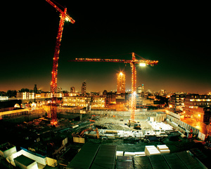 X-Mas Cranes, Shadwell, East London