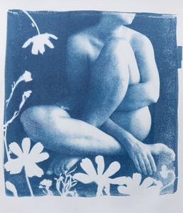 Self-portrait in blue