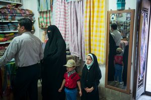 Buying a new burka.