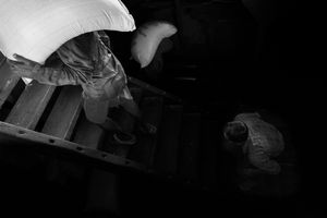 Labourers, Yangon Port, Myanmar