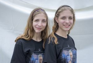 Twins Days 2015. Hannah and Maegan Scheib (17), both play the violin.