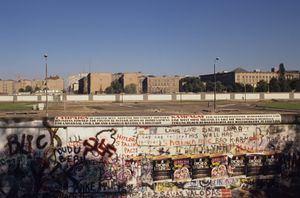 Berlin Wall - Postdamer Platz no mans land .