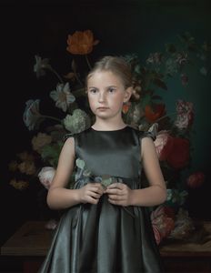 Emily's Portrait with Flowers